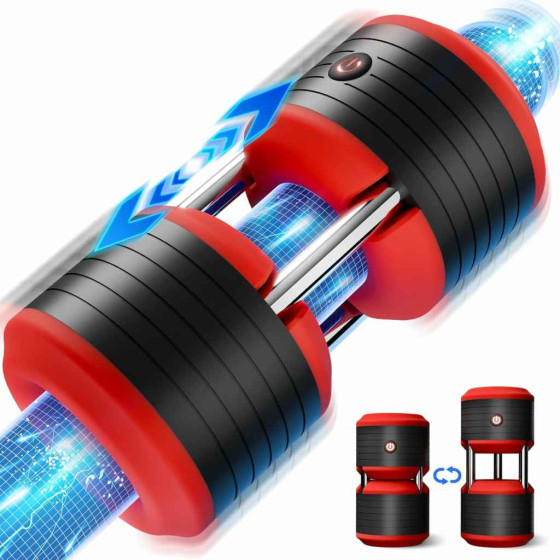 H02. dumbbell 10-frequency vibration at both ends + manual extension/retraction